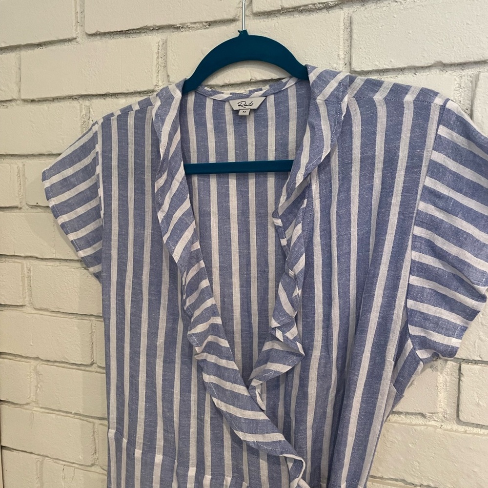 RAILS/NWOT/LOUISA WRAP DRESS/
Juneau Stripe/SZ Med/$45/linen blend - Picture 2 of 8